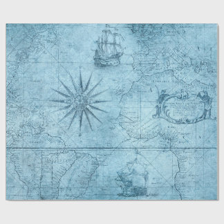 古い地図。 ラッピングペーパー