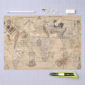 古い地図 薄葉紙 (クラフト)