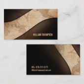 古い地球の地図の名刺 名刺 (正面/裏面)