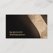 古い地球の地図の名刺 名刺 (裏面)