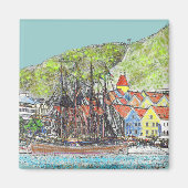 古い埠頭磁石 マグネット (正面)