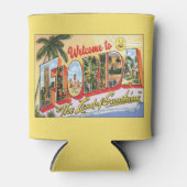 古い場所でフロリダヴィンテージへようこそ 缶クーラー (正面)