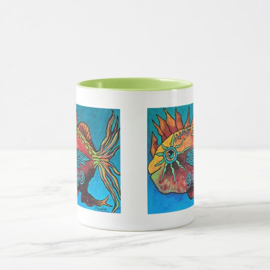 古い塩辛い飲み物 マグカップ (中央)