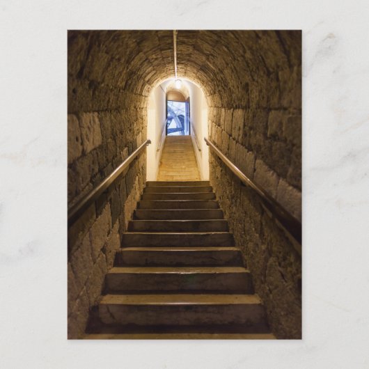 古い塩鉱山に入る ポストカード (正面)