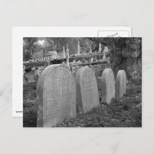 古い墓石 ポストカード (正面/裏面)