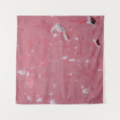 古い壁の傷やクラックのテクスチャ タペストリー (正面(横))