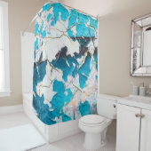 古い壁グランジ質感と後方地震 シャワーカーテン (インサイチュ)