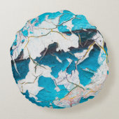 古い壁グランジ質感と後方地震 ラウンドクッション (裏面)