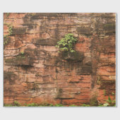 古い壊れたレンガの壁 ラッピングペーパー (フラット)