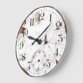 古い壊中時計の柱時計 ラージ壁時計 (傾斜)