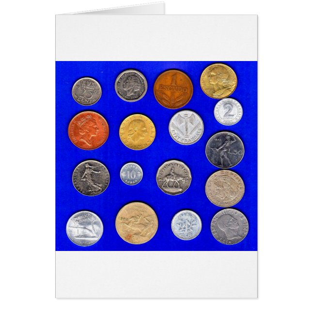 古い外国硬貨をロットーする (正面)