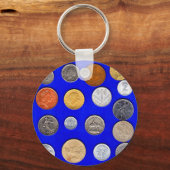 古い外国硬貨をロットーする キーホルダー (正面)