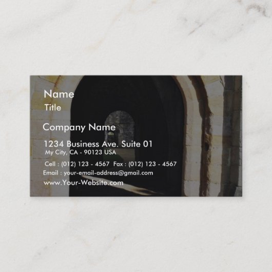 古い大修道院のゲート 名刺 (正面)