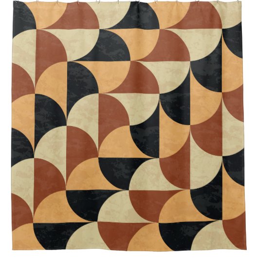 古い大理石の床、幾何学的なシームレスなテクスチャ。 シャワーカーテン (正面)