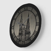 古い大聖堂 ラージ壁時計 (傾斜)
