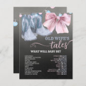 古い妻の物語カウボーイジェンダーの明らかにのためのゲーム。 (正面/裏面)