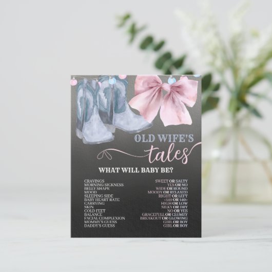 古い妻の物語カウボーイジェンダーの明らかにのためのゲーム。 (スタンド正面)