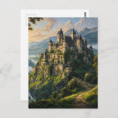 古い威厳のある城 ポストカード (正面/裏面)