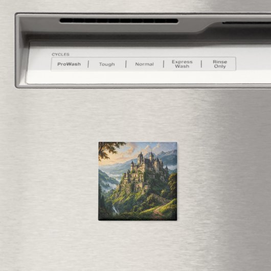 古い威厳のある城 マグネット (インサイチュ (食洗機))