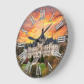 古い威厳のある城 ラージ壁時計 (傾斜)