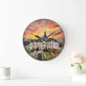 古い威厳のある城 ラージ壁時計 (ホーム)