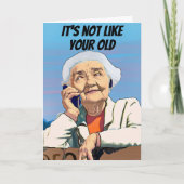 古い娘の誕生日が好きおもしろいではない カード (正面)
