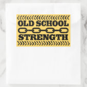 古い学力 長方形シール (バッグ)