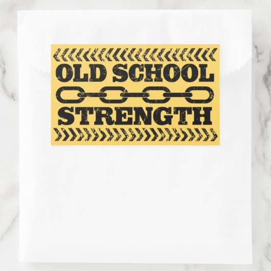 古い学力 長方形シール (バッグ)