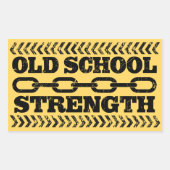 古い学力 長方形シール (正面)