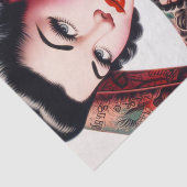 古い学校かわいい刺青ピンアップ 薄葉紙 (詳細)