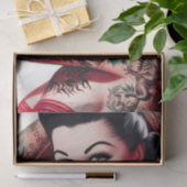 古い学校かわいい刺青ピンアップ 薄葉紙 (ギフト)