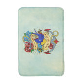 古い学校のいかり バスマット (正面縦)