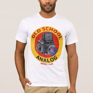 古い学校のアナログ写真 Tシャツ