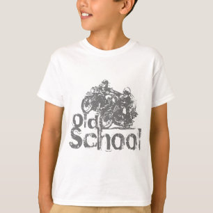 古い学校のオートバイの競争 Tシャツ