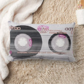 古い学校のカセットテープ ランバークッション (ブランケット)