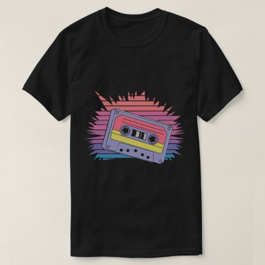 古い学校のカセットテープ – 90sスローバック美学 tシャツ (デザイン正面)