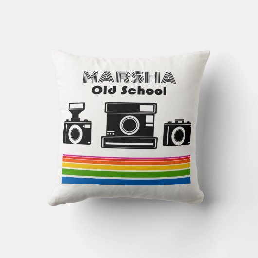 古い学校のカメラ クッション (裏面)