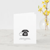 古い学校のグリーティングカードに電話する カード (黄色い花)