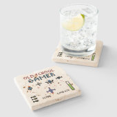 古い学校のゲーマーSpacheship ストーンコースター (横)