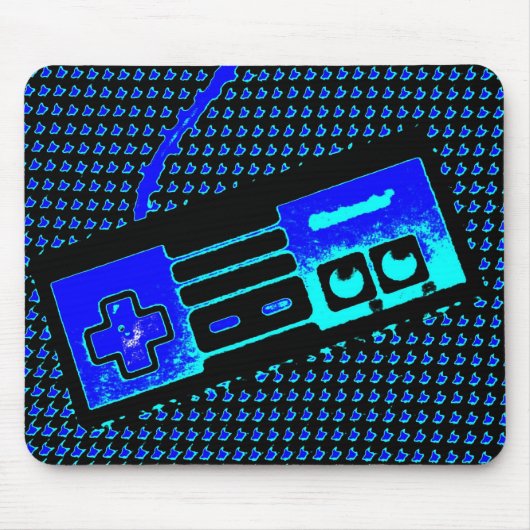 古い学校のゲームのコントローラー マウスパッド (正面)