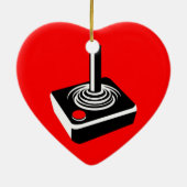 古い学校のゲーム好き セラミックオーナメント (裏面)