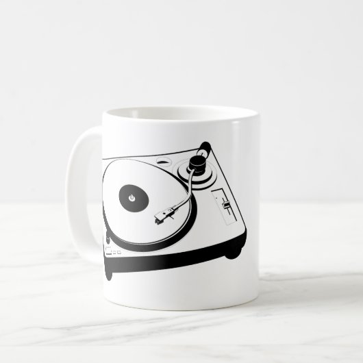 古い学校のターンテーブルはそれをカスタマイズ! コーヒーマグカップ (正面左)