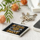 古い学校のダーツ選手を過小評価しない キーホルダー (側面)