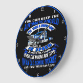 古い学校のトラック運転手：フリップフロップなし！ ラージ壁時計 (傾斜)