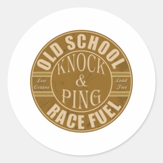 古い学校のドラッグレース燃料 ラウンドシール (正面)