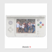 古い学校のハンドヘルド電子ゲームの写真 シール (シート)