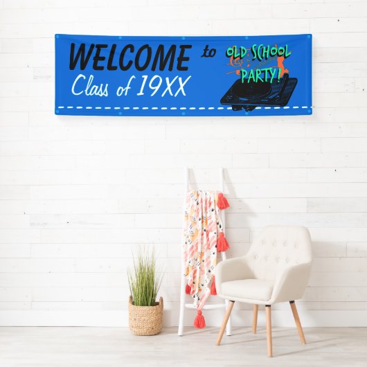 古い学校のパーティーおよびクラスのカスタマイズ可能な旗 横断幕 (インサイチュ)