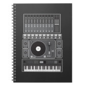 古い学校のヒップホップのラップミュージックのビートメーカーDJのギフト ノートブック (正面)