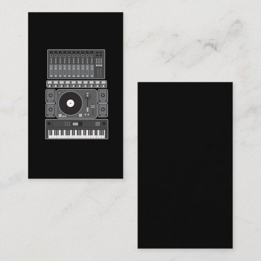 古い学校のヒップホップのラップミュージックのビートメーカーDJのギフト 名刺 (正面/裏面)