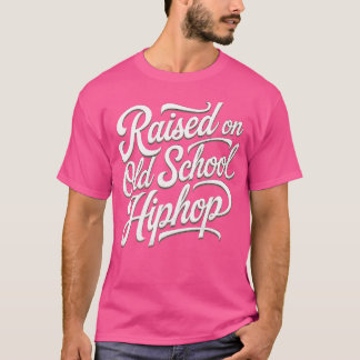 古い学校のヒップホップTシャツカセットグラフで育つ Tシャツ